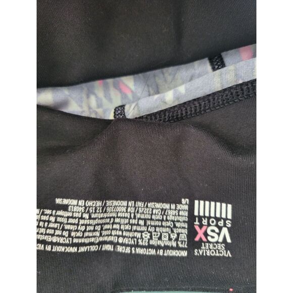 Victoria's Secret Sport Leggings Large Womens Blue Multicolor High Rise Pull On - Picture 6 of 6